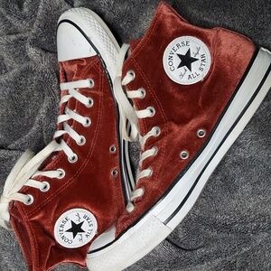 Rare Vintage Converse Chuck Taylor High-Tops - Red Velvet - Wms 11, Men's 9